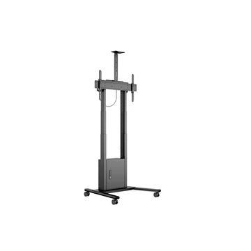 MULTIBRACKETS Gurulós motoros padlóállvány, M Motorized Floorstand incl cabinet &amp; camerashelf 120kg Black (42-100&quot;)