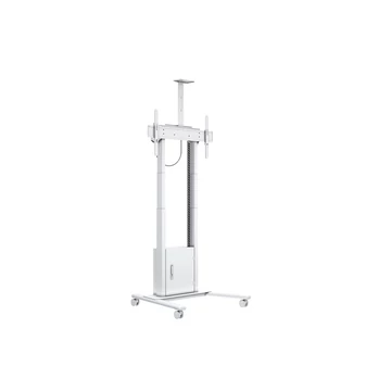 MULTIBRACKETS Gurulós motoros padlóállvány, M Motorized Floorstand incl cabinet &amp; camerashelf 120kg White (42-100&quot;)
