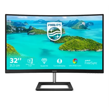 PHILIPS Ívelt VA monitor 31.5&quot; 325E1C, 2560x1440, 16:9, 250cd/m2, 4ms, VGA/HDMI/DisplayPort