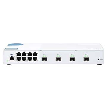 QNAP Switch 8x1000Mbps + 4x10000Mbps SFP+, Menedzselhető, Asztali - QSW-M408S