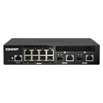 QNAP Switch 8x2500Mbps + 2x10000Mbs SFP+/RJ45 Combo, Menedzselhető, Rackes - QSW-M2108R-2C