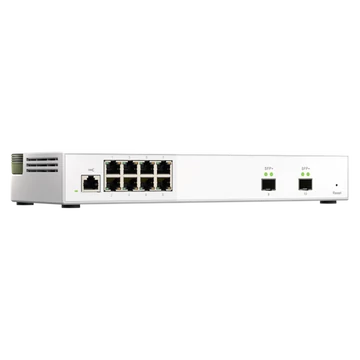 QNAP Switch 8x2500Mbps + 2x10000Mbps SFP+, Menedzselhető, Asztali - QSW-M2108-2S