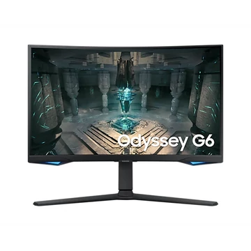 SAMSUNG Ívelt Gaming&amp;Smart 240Hz VA monitor 27&quot; G65B, 2560x1440, 16:9, 350cd/m2, 1ms, DP/2xHDMI/2xUSB/LAN/WiFi/BT, Pivot