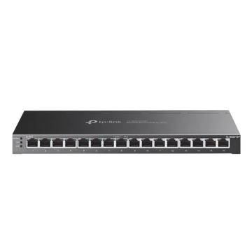 TP-LINK Switch 16x1000Mbps (8xPOE+), Fémházas Asztali/Rackes Menedzselhető, SG2016P