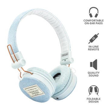 TRUST Fejhallgató 23610 (Fyber Headphones - light denim)