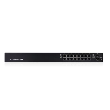 UBiQUiTi EdgeSwitch 16x1000Mbps (POE+) + 2x1000Mbps SFP, Menedzselhető, Rackes - ES-16-150W