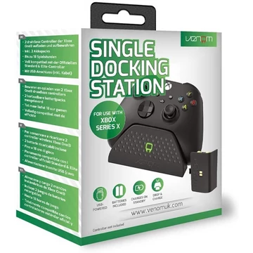 VENOM XBOX Series S/X &amp; One Kiegészítő Töltő állomás + akkumulátor Fekete, VS2880