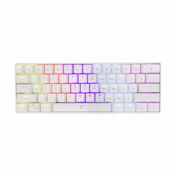 WHITE SHARK SHINOBI mechanikus (blue switch) gamer billentyűzet, fehér (magyar)