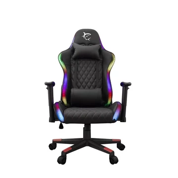 WHITE SHARK THUNDERBOLT RGB gamer szék fekete/piros varrás