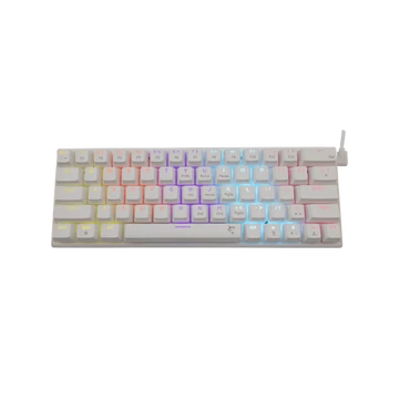 WHITE SHARK WAKIZASHI-W/R-US, GK-002211-W/R-US fehér mechanikus gamer billentyűzet, piros kapcs. angol