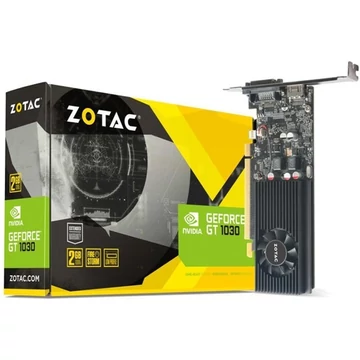 ZOTAC Videokártya PCI-Ex16x nVIDIA GT 1030 2GB DDR5 Low Profile