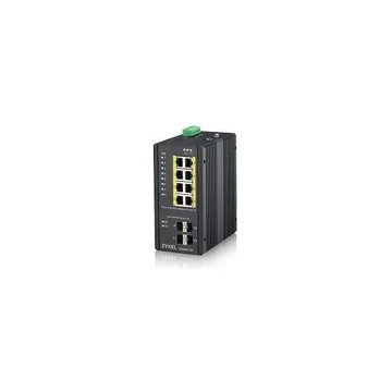 ZYXEL Switch Ipari 8x1000Mbps (8xPOE) + 4xGigabit SFP Menedzselhető, Rackes, RGS200-12P-ZZ0101F