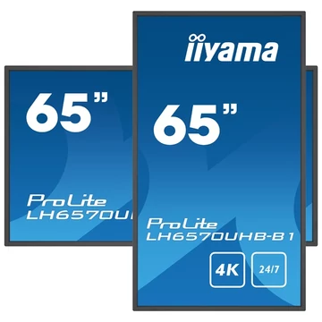iiyama Prolite 24/7 IPS LFD 64.5&quot; LH6570UHB-B1, 3840x2160, 16:9, 700cd/m2, 8ms, HDMI/USB/RS232/LAN, pivot