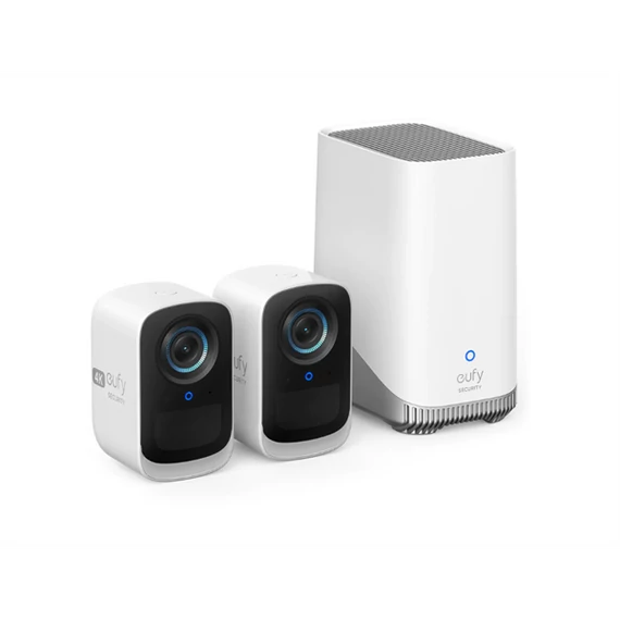 ANKER EUFYCAM3C S300 Biztonsági Kamera Rendszer (2+1) 4K, AI Arcfelismerés, Beépített lámpa, kültéri - T8881321