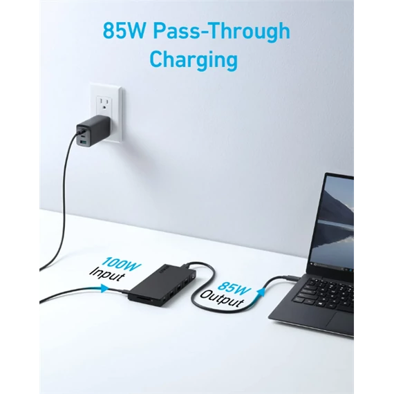 ANKER USB HUB 364 10-in-1, USB-C, Dual 4K HDMI, 2xUSB3.2, 1xLAN, 2xUSB2.0, SD kártyaolvasóval - A83A2G11
