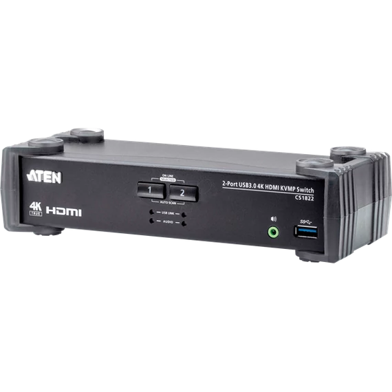 ATEN KVMP Switch USB 3.0, 4K HDMI, Dual Di splay, 2 port