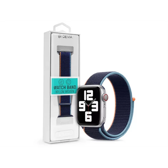DEVIA APPLE WATCH SZÖVET SPORT SZÍJ - NYLON WOVEN DELUXE SERIES SPORT3 WATCH LOOP - 42/44/45/49 MM - DEEP NAVY