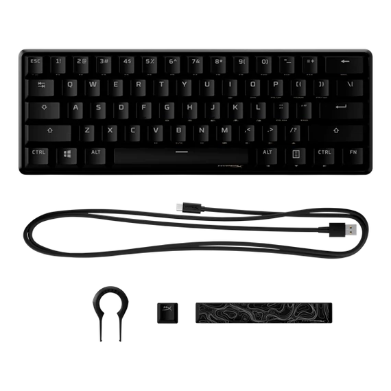 HP HYPERX vezetékes mechanikus gaming billentyűzet Alloy Origins 60 Aqua RGB - amerikai lokalizáció