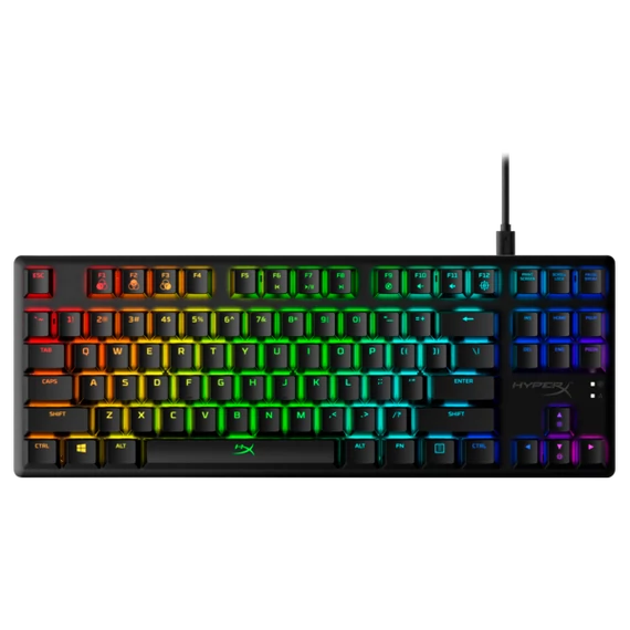 HP HYPERX vezetékes mechanikus gaming billentyűzet Alloy Origins RGB piros switch - amerikai lokalizáció