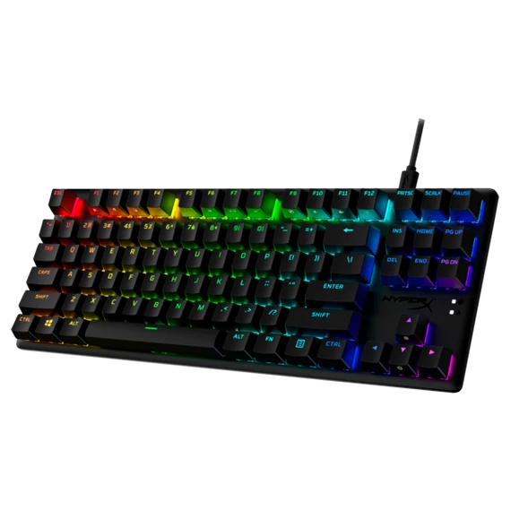 HP HYPERX vezetékes mechanikus gaming billentyűzet Alloy Origins Core PBT kék switch - amerikai lokalizáció