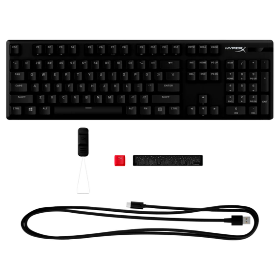 HP HYPERX vezetékes mechanikus gaming billentyűzet Alloy Origins PBT türkiz switch - amerikai lokalizáció