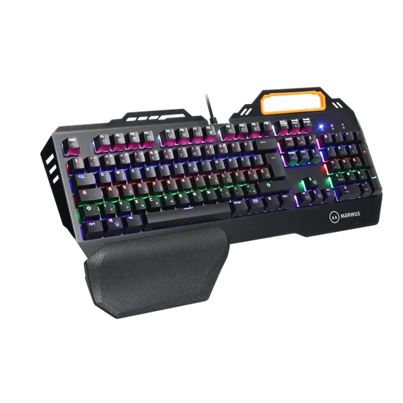 MARWUS GK110 vezetékes, mechanikus gamer HU billentyűzet LED világítással (blue switch)
