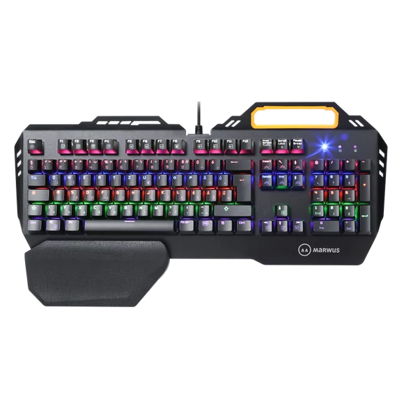 MARWUS GK110 vezetékes, mechanikus gamer HU billentyűzet LED világítással (blue switch)