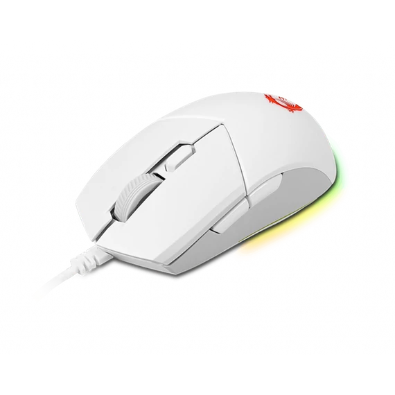 MSI ACCY Clutch GM11 symmetrical design Optical GAMING Wired Mouse, White