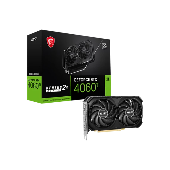 MSI Videokártya PCI-Ex16x nVIDIA RTX 4060 TI VENTUS 2X BLACK 8GB DDR6 OC