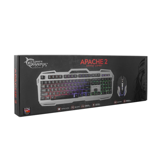 WHITE SHARK APACHE-2HU Combo gamer billetyűzet (magyar) + GAMER EGÉR
