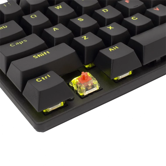 WHITE SHARK COMMANDOS mechanikus (red switch) gamer billentyűzet (magyar), fekete