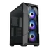 COOLER MASTER Ház Midi ATX MasterBox TD500 MESH V2 ARGB + 3db Ventilátor, Tápegység nélkül, Üvegfalú, fekete