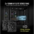 CORSAIR CPU hűtő iCUE H100i RGB ELITE (vízhűtés), 2 Ventilátoros, LGA1700 támogatással, fekete